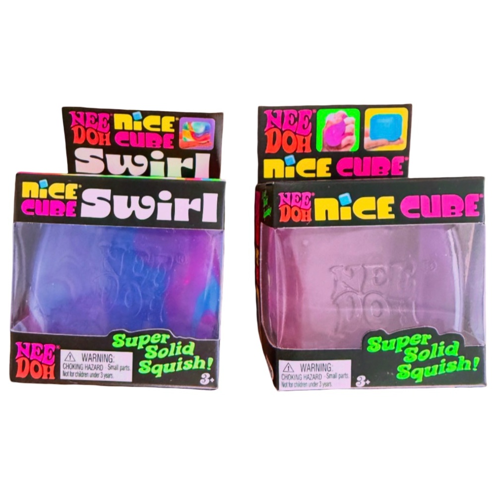 Set of 2 Nee Doh Nice Cube Swirl & Nice Cube BRAND NEW